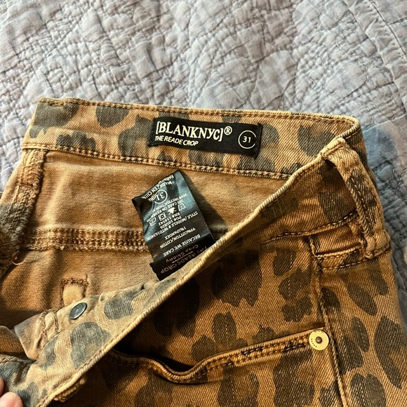 Blank NYC Animal Print Jeans in Tan and Brown - Picture 4 of 4